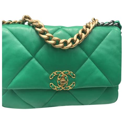 green chanel bag|chanel handbag green.